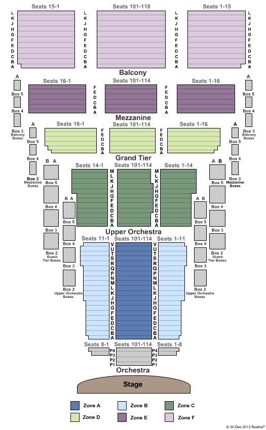 Thelma Gaylord PAT At Civic Center Music Hall No Pit/Boxes Zone Seating Chart